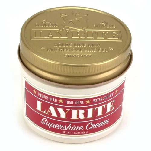 Layrite Supershine Cream | Mittlerer Halt & Hoher Glanz