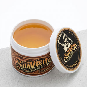 Suavecito Original Hold Pomade - offener Tiegel mit Inhalt