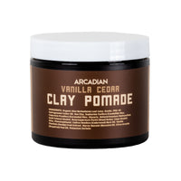 Arcadian Vanilla Cedar Clay Pomade, Starker Halt, warmer Duft