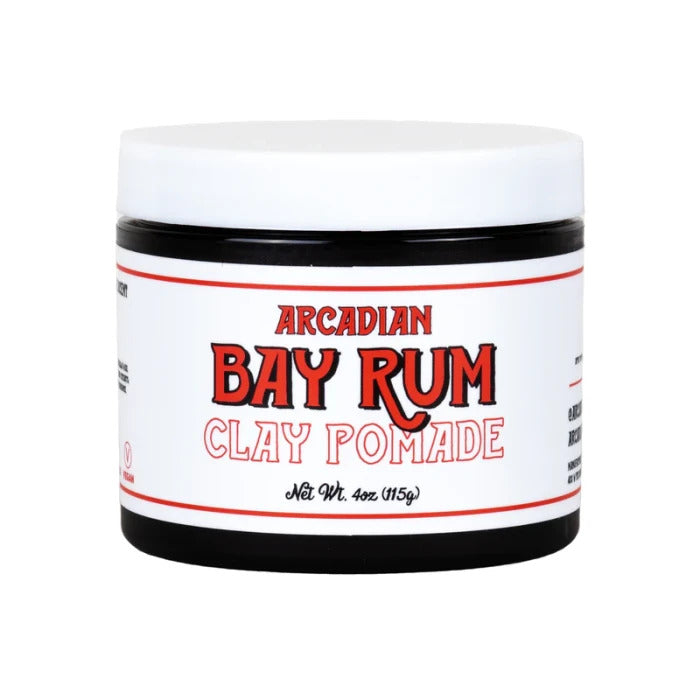 Arcadian Bay Rum Clay Pomade, Starker Halt, klassischer Duft