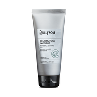 Bullfrog Invisible Shaving Gel, silberne Tube von vorne