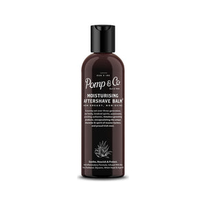 Pomp & Co. After Shave Balm - braune Flasche 100ml, Vorderansicht mit Etikett