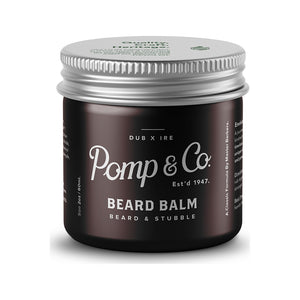 Pomp & Co. Beard Balm - geschlossener brauner Tiegel mit silbernem Deckel