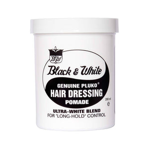 Black & White Original Pomade - weißer Tiegel mit Yin-Yang-Logo, Vorderansicht 200ml