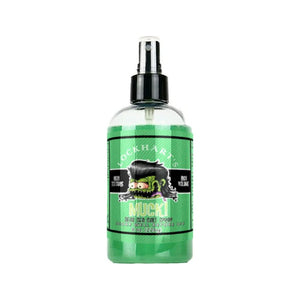 Lockhart's Dead Sea Salt Spray - groene sprayflacon Mucki met vooraanzicht etiket