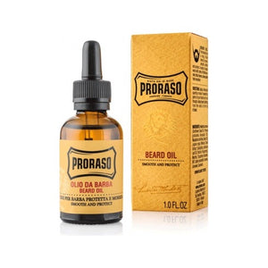 Proraso Baardolie Wood & Spice 30 ml - druppelflesje met doosje, vooraanzicht