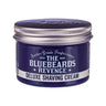 The Bluebeards Revenge Rasiercreme, Vorderansicht eines lila Tiegels mit Schraubdeckel